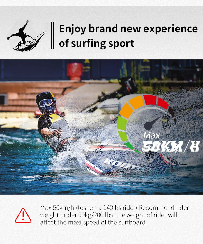 KOOTU Fuel Engine Surfboard 109cc Electric Surfboard Carbon Fiber Surfboard Powerful High Speed Surfboards