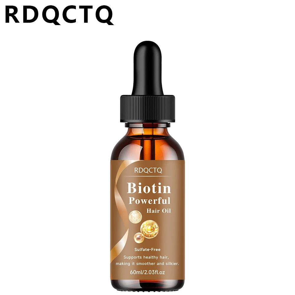 Biotin Hair Care Oil for Dry Hair - Nourishing Treatment for Women with Smooth Silky Shiny Results - Natural Hair Care Essential
