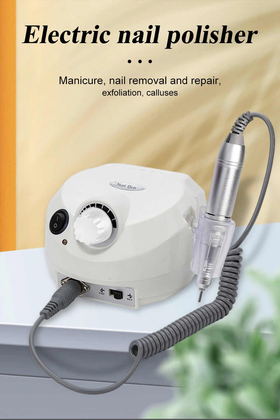 35000RPM Professional Nail Drill Machine for Manicure Drill Tips Electric Nails Sander Pedicure File Polisher Equipment Tools