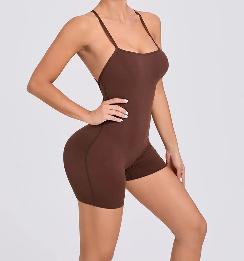 Cloud Rise Yoga SEXY Sports Jumpsuit Women Gym Fitness Playsuit Training Rompers Female Workout Bodysuits Lady Backless Overalls