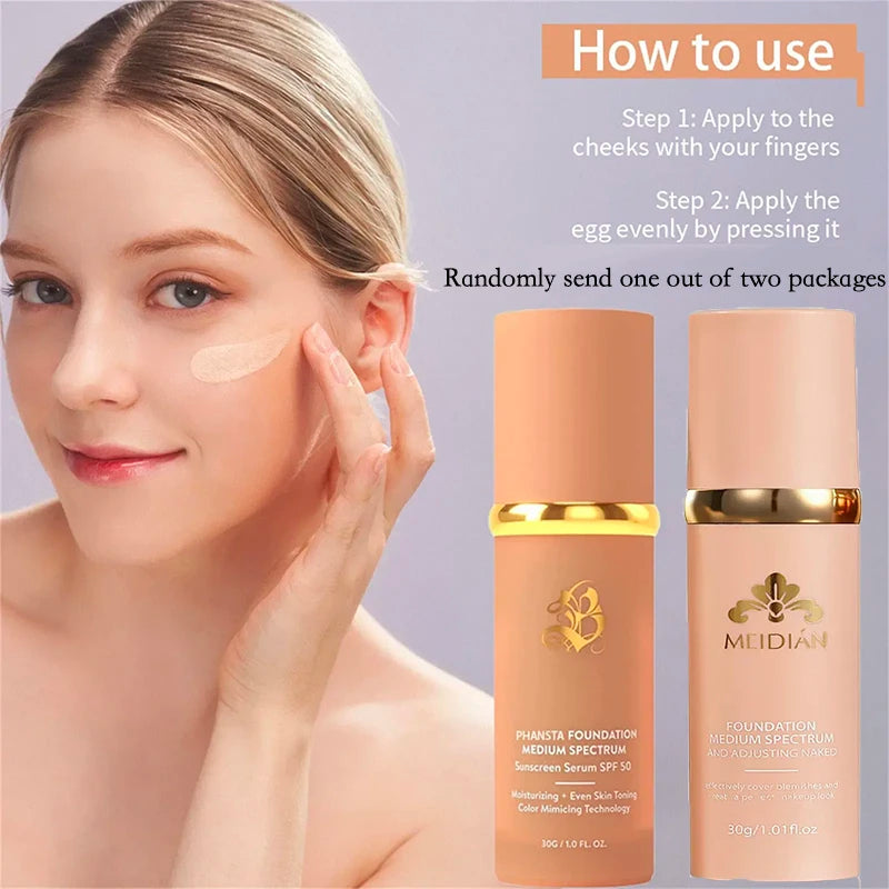 4-in-1 Foundation Magic Color Changing Foundation Liquid Soft Matte Long Lasting Hydrating Makeup Base Maquiagem Spf 50