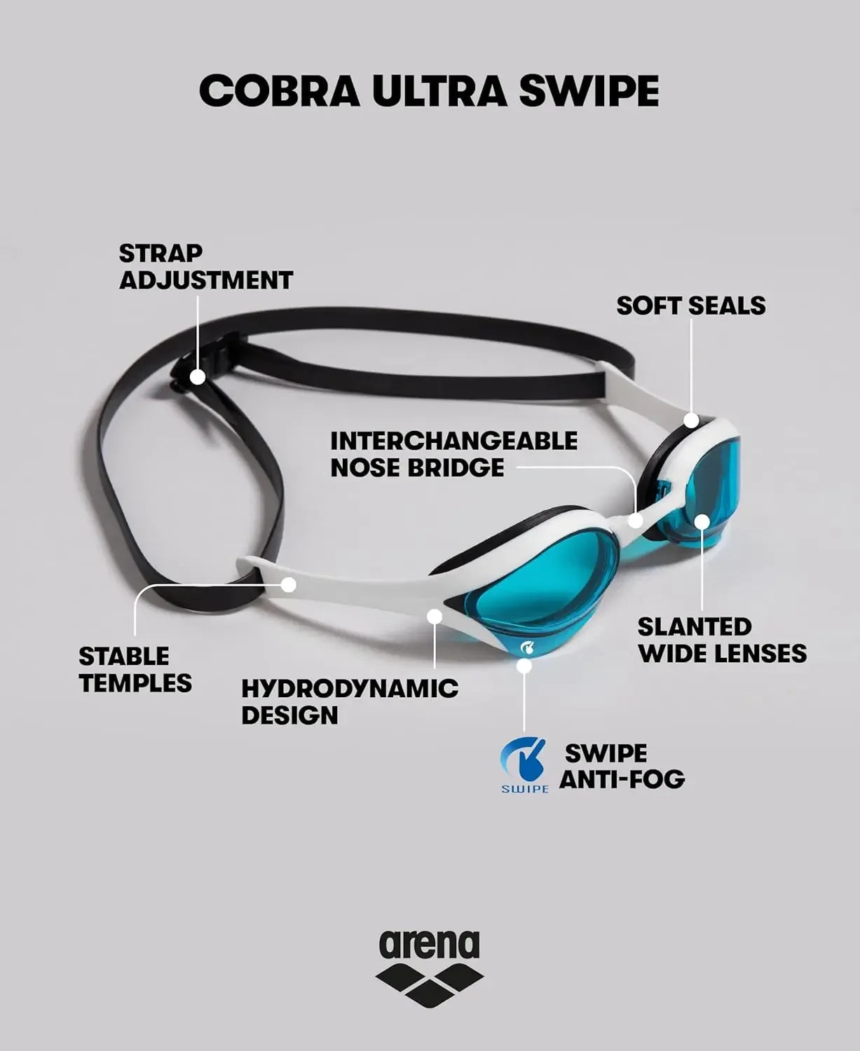 ARENA Professional Racing Swimming Goggles Waterproof Anti-Fog High Definition UV400 for Competition And Training Swim Equipment
