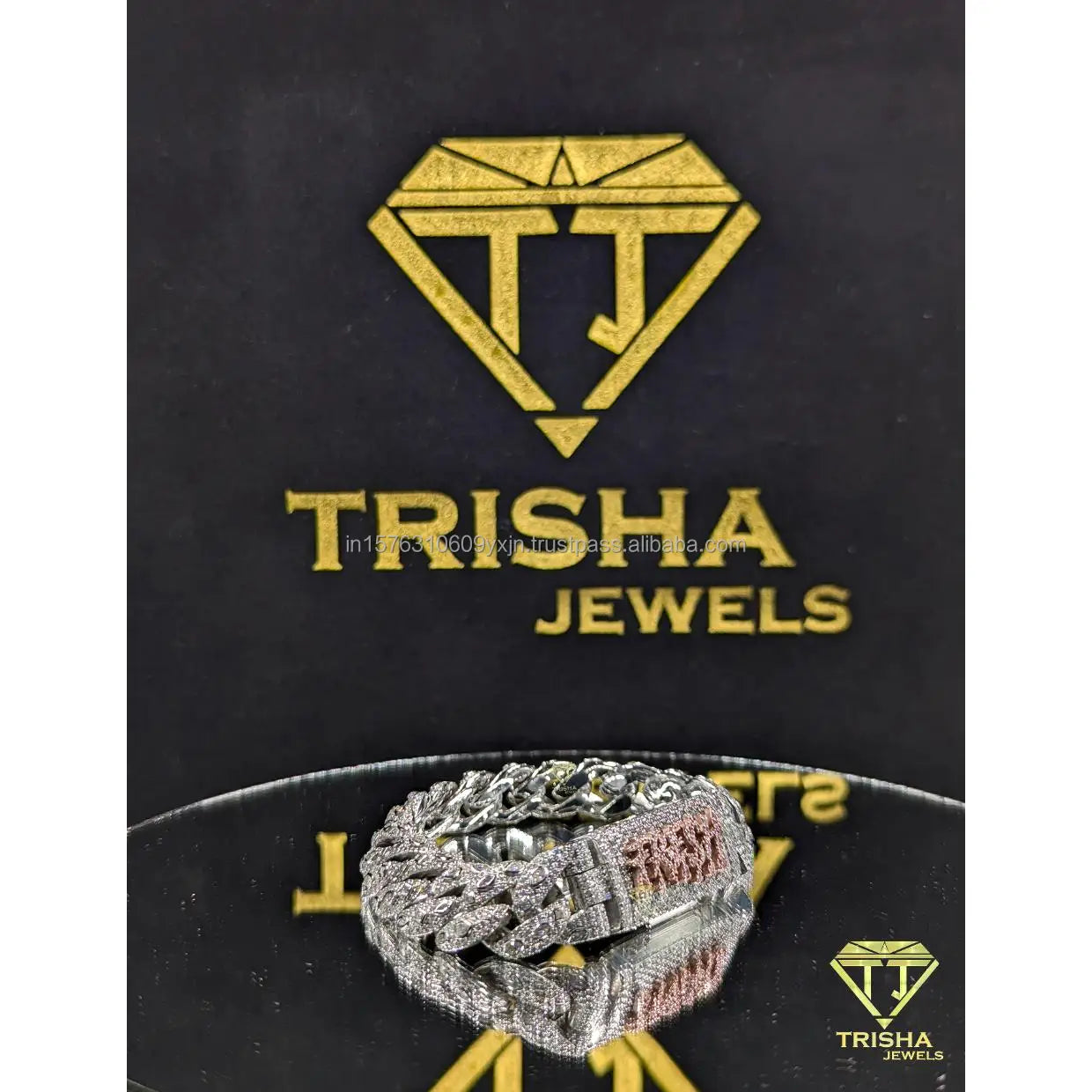 Designer VVS Lab Grown Diamond Cuban Bracelet Custom Clasp Iced Shine Finish 18K Gold Plated Rose Gold Hip Hop Jewelry