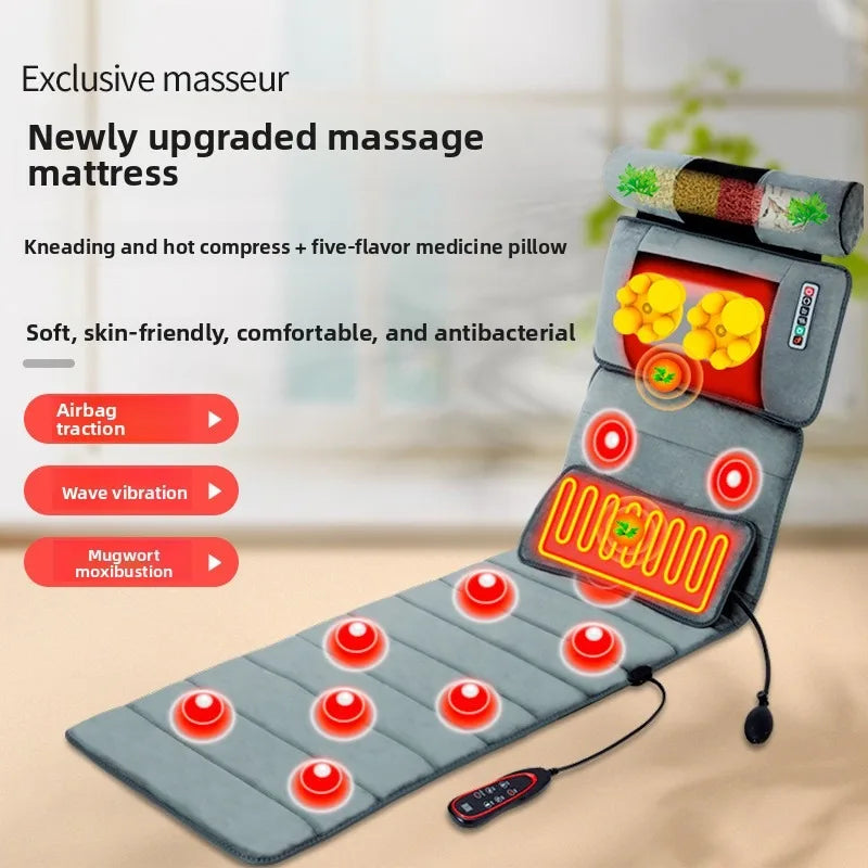 Full Body Massage Mattress Kneading Heat Waist Massage Drop Shipping Ready Home Use Blanket Neck Shoulder Waist Back Massage