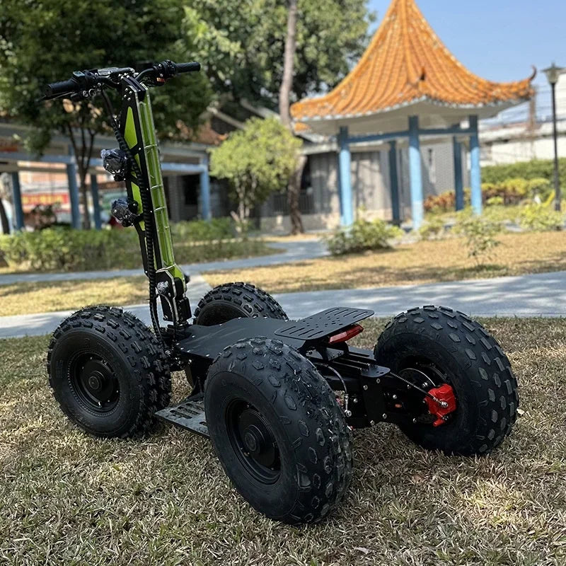 High-Speed Foldable Electric Patrol Car High-Power 200kg Max Load Big Foot Design 20km All-Terrain ATV Four-Wheel Scooter