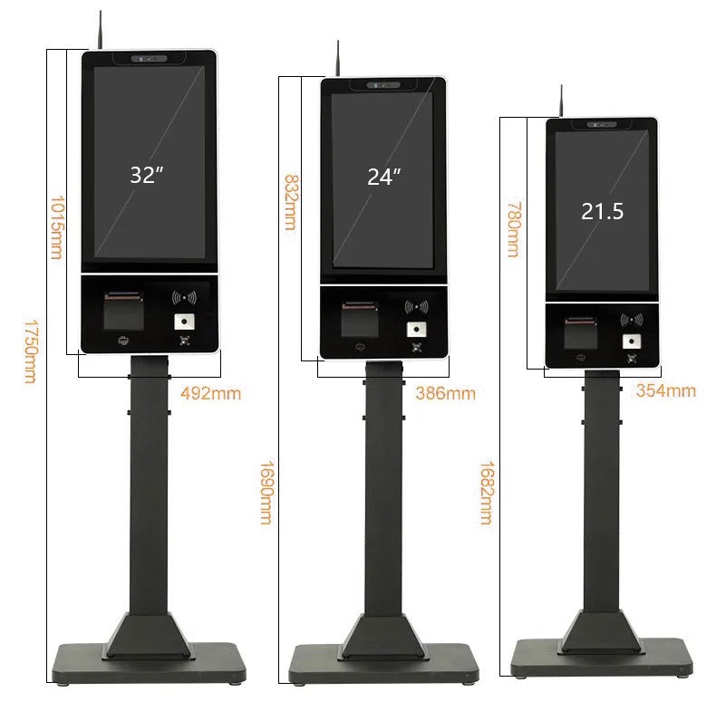21.5/24/2732/43 Inch Capacitive Touch Screen NFC Enabled Card Reader  Wi-Fi Windows/Android Restaurant/Supermarket POS