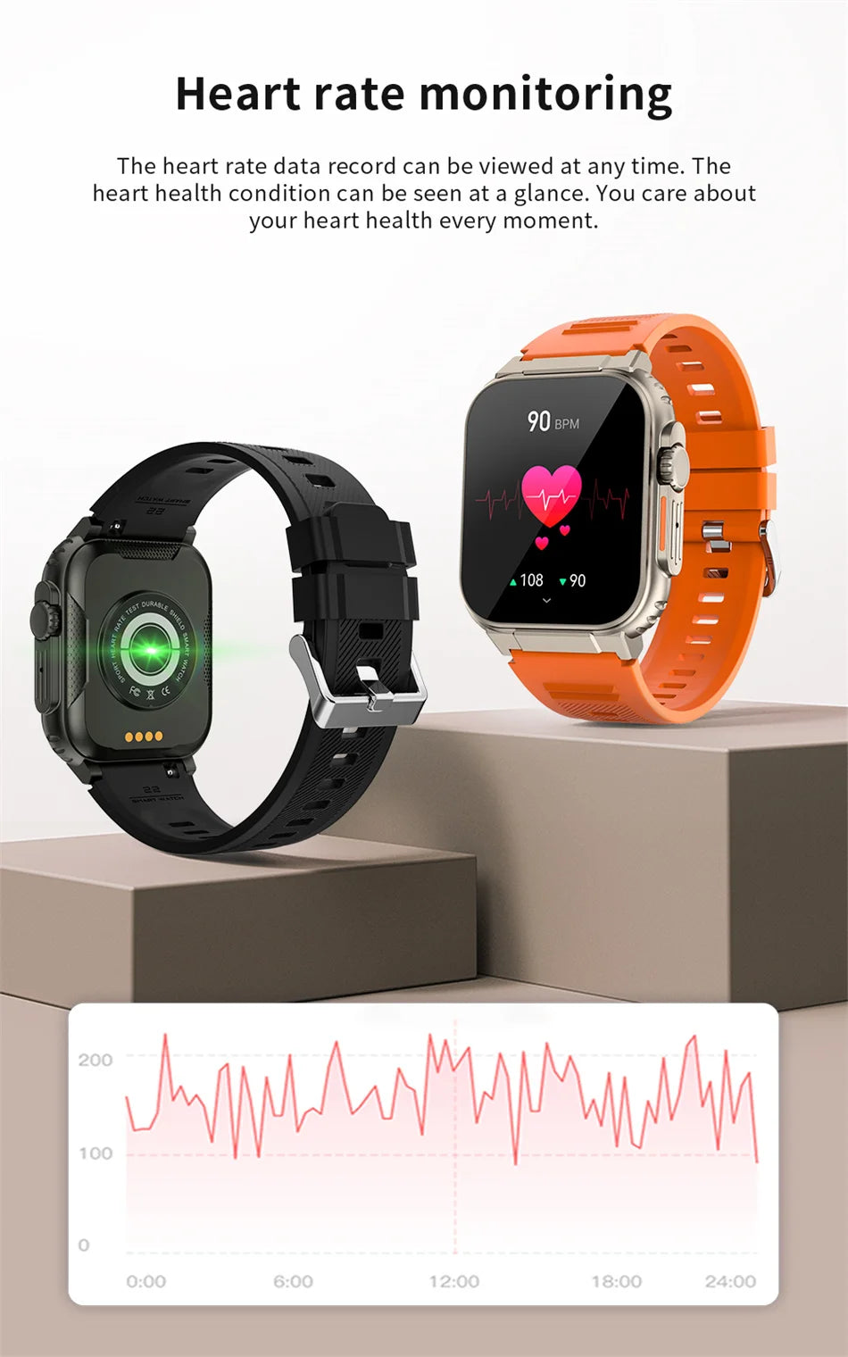 LIGE 600mAh New Smart Watch Men Outdoor Sports Fitness Bracelet Blood Pressure Clock IP68 Waterproof Men Smartwatch For Android