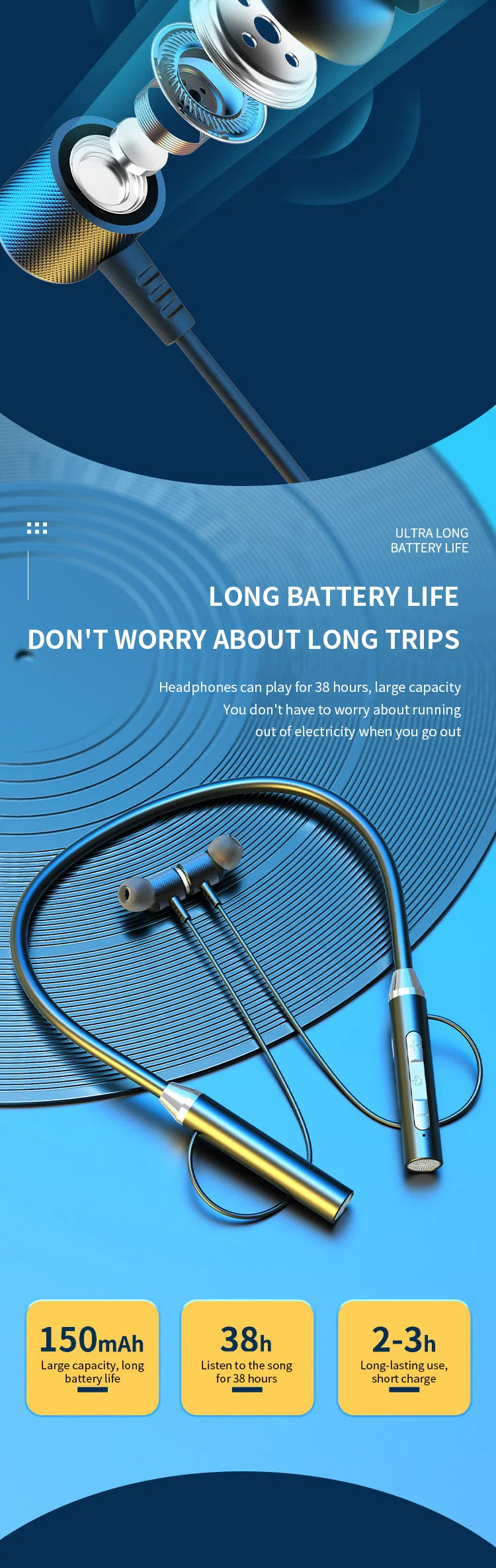Wireless Bluetooth 5.0 Headphone Neckband Magnetic Earphones Sport Running Earbuds Waterproof Headset With Mic For iPhone Realme