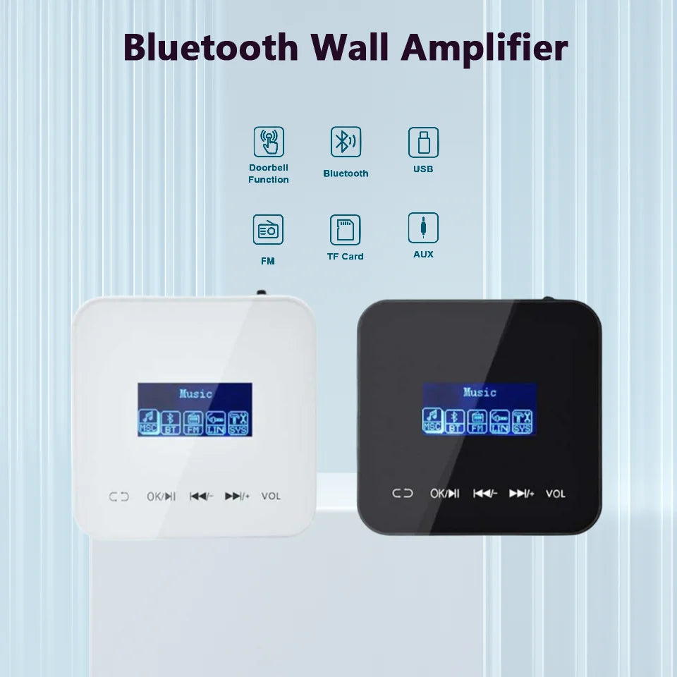 Bluetooth Wall Amplifier Mini Touch Key Powerful Amplificador HiFi Stereo Home Theater Sound System Audio FM USB TF AUX New