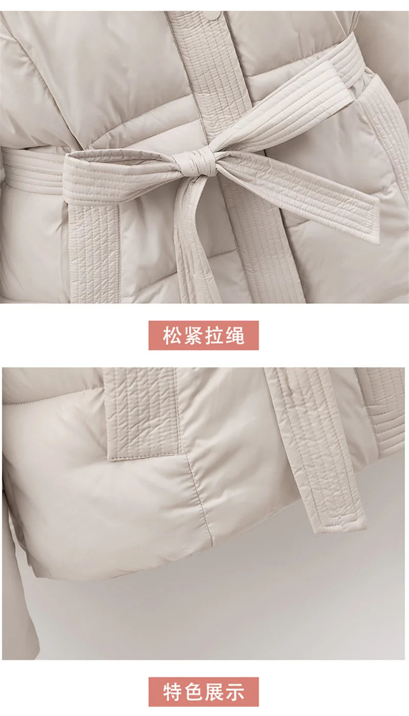 High Quality  2025 Winter New Fashion Down Cotton Parkas Jacket Women Loose Korean Casual Thicken Warm Ladies Overcoat
