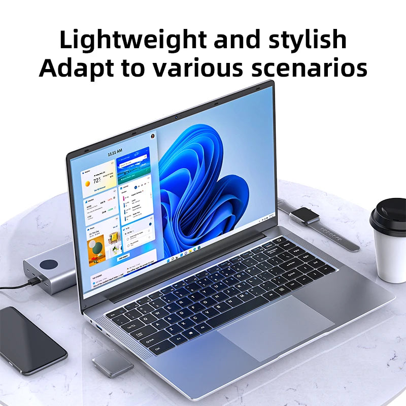 2026 Portable Laptop Computer Intel Atom A3950 Notebook PC 12GB RAM 512GB 1TB M.2 SSD Windows 11 Pro 14.1" Office Study Computer