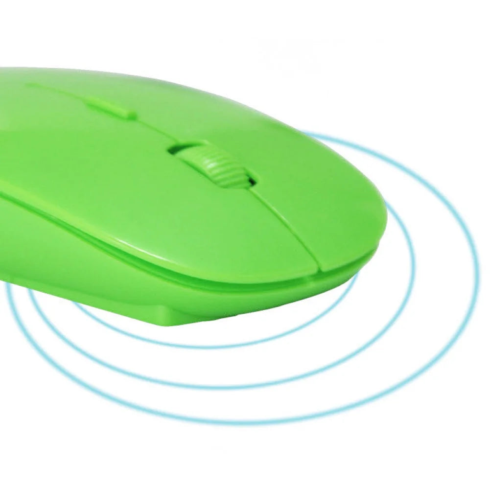 Portable Creative Mini Ultra Slim Cute Wireless Bluetooth Mouse 2.4G Receiver Laptop Gaming Mice PC 1000dpi Computer Accessories