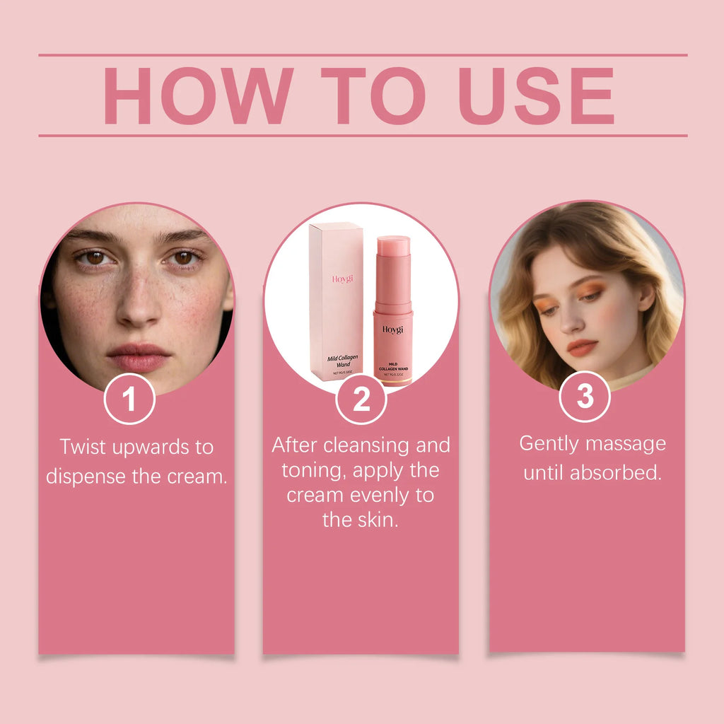 Collagen Pink Hydrating Stick  Deep Hydrating Facial Skin Multi-functional Pink Balm Stick Skin Care Korean Makeup Base Products