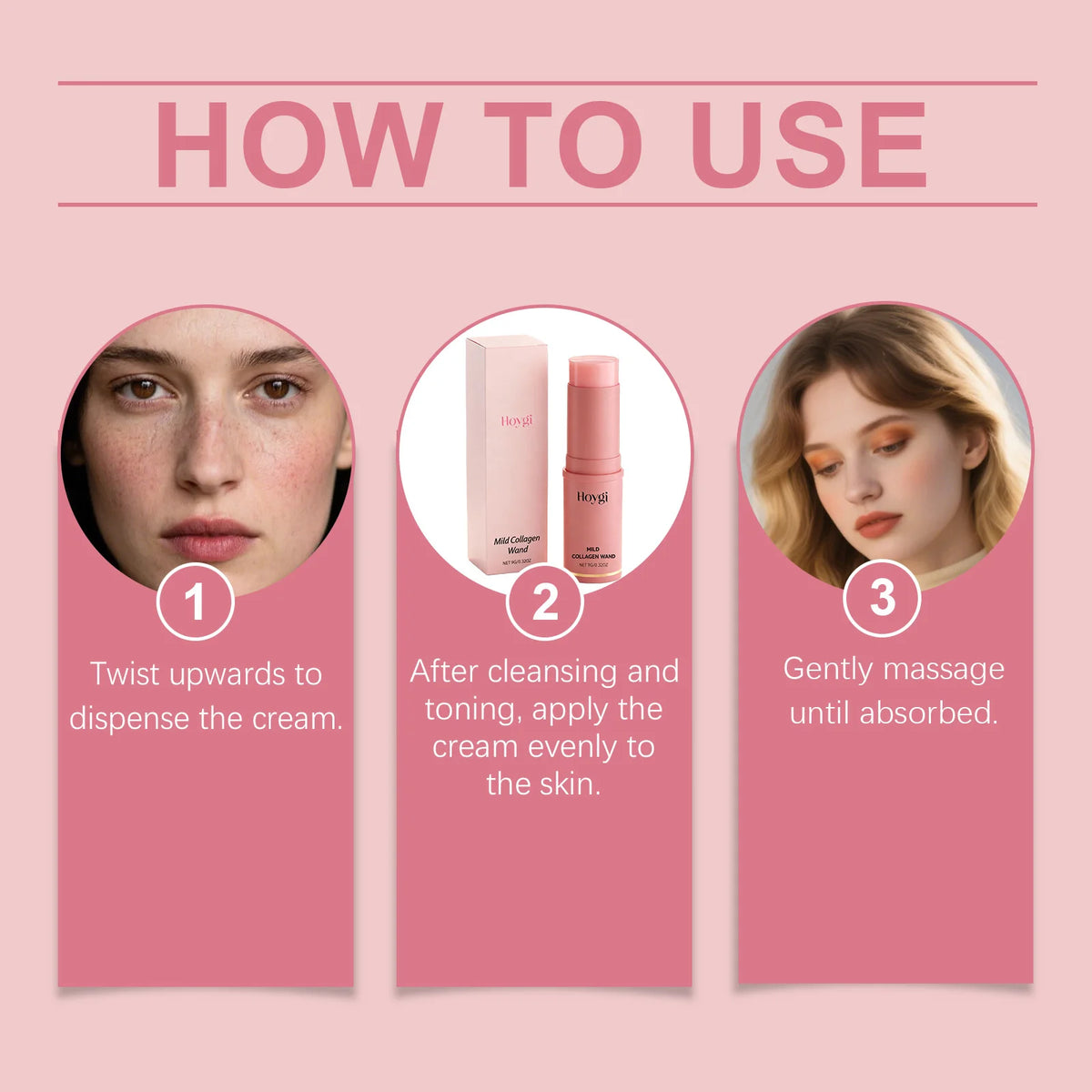 Collagen Pink Hydrating Stick  Deep Hydrating Facial Skin Multi-functional Pink Balm Stick Skin Care Korean Makeup Base Products