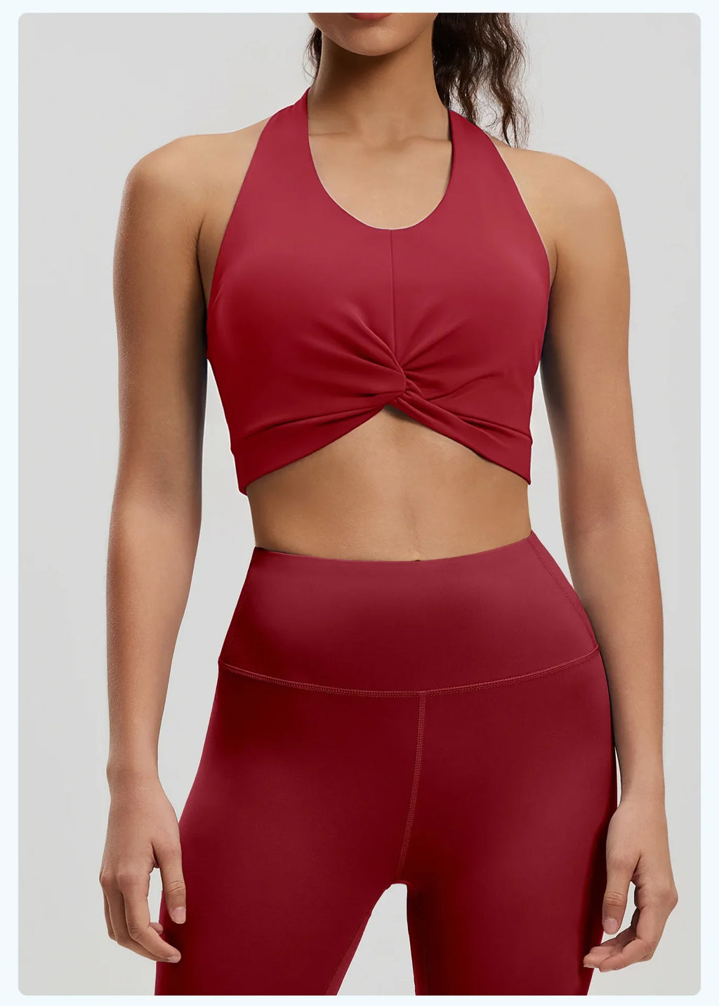 2026 NEW Women's High Elastic Breathable Yoga Vest Neck Back Sports Underwear Double-Sided Brocade with Detachable Chest Pad