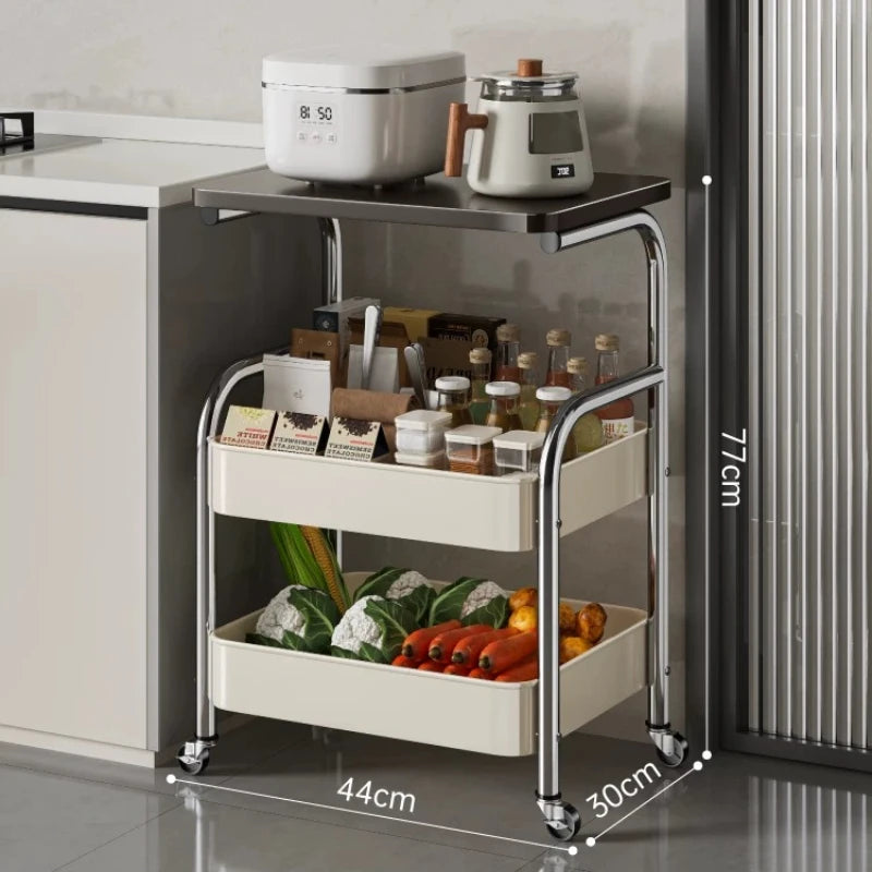 Kitchen Islands And Carts Trolley Rack Mobile Multi Functional Household Multi Layer Storage Organizer Cart Rack Shelf Furniture