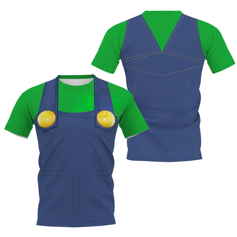 Cartoon Bowser 3D printed T-shirt Harajuku men's and women's casual top Cosplay costume Boys/Girls Summer Short sleeved Tshirt