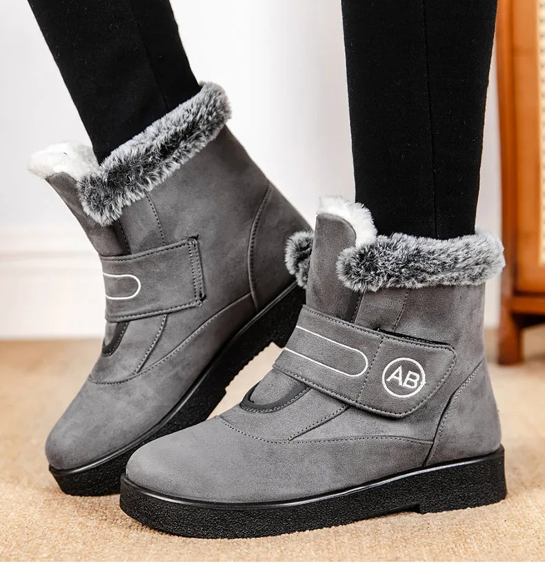 Women's Boots Super Warm Ankle Boots For Women Fur Shoes Winter Shoes Woman Snow Boots For Winter Low Heels Shoes Botas Mujer