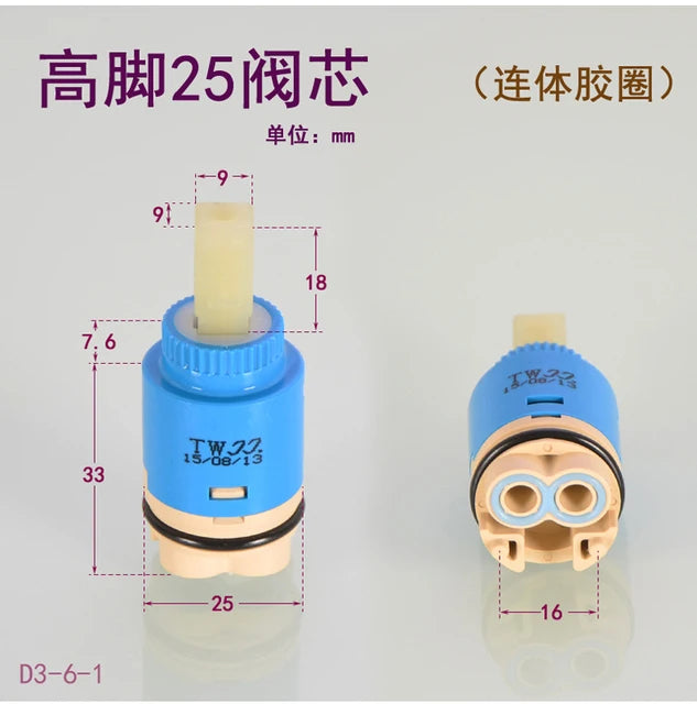 25mm/35mm/40mm Moen Replacement Ceramic Spool Water Mixer Tap Faucet Cartridge Kitchen Bathroom Faucet Replace Part