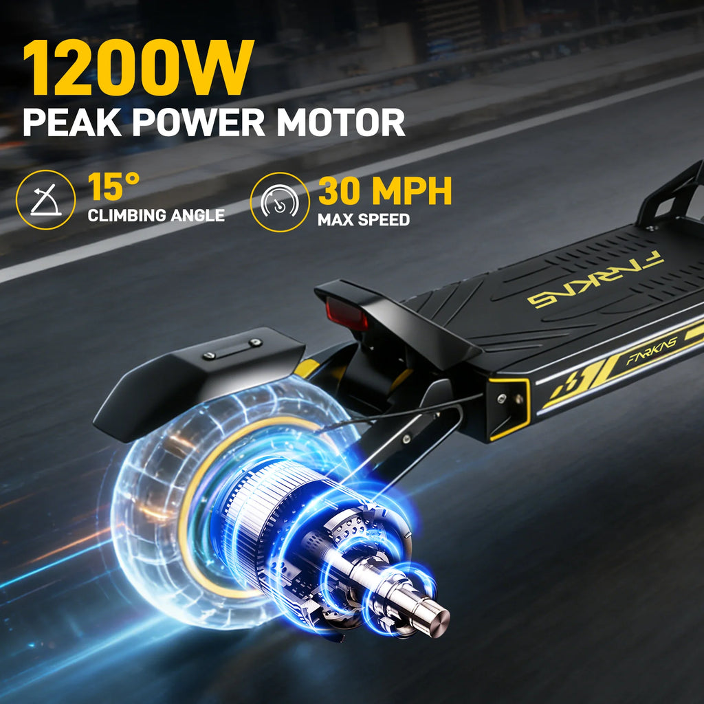 1200W Motor Foldable Adult Electric Scooter 48V 13AH Battery 30MPH Max Speed 10 Inch Off-Road Tires E-Scooter 35-45KM