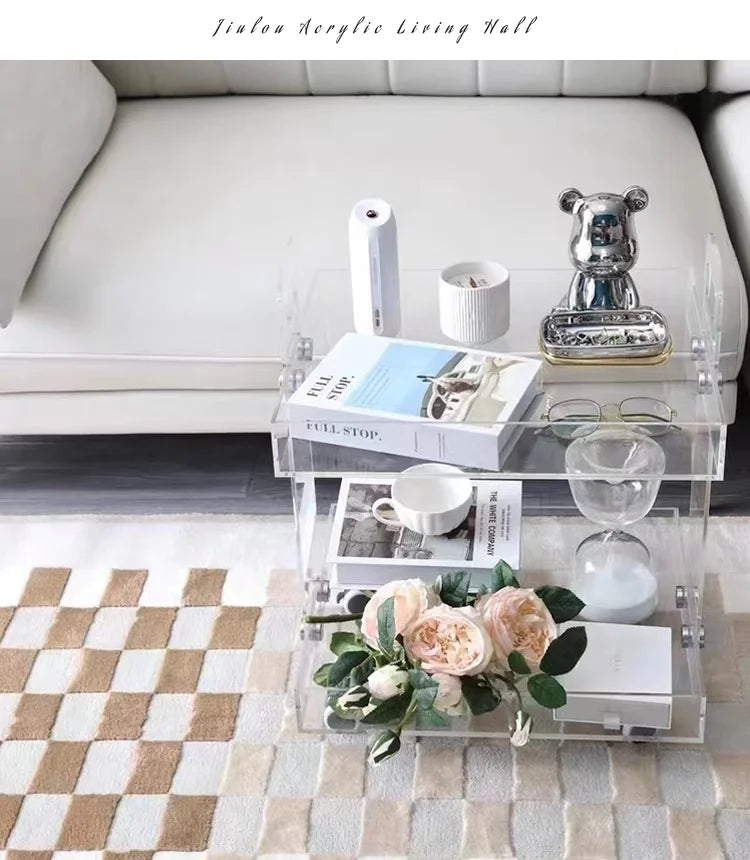 Modern Aesthetic Coffee Tables Acrylic Design Unique Minimalist Coffee Tables Small Flexible Muebles Para El Hogar Accessories