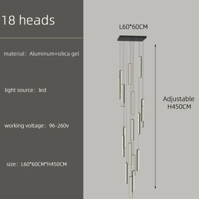 Stairs Lighting Led Ceiling Light Pendant Lamp For Dining Room Living Room Chandelier Modern Pendant Hanging Lamps For Ceiling