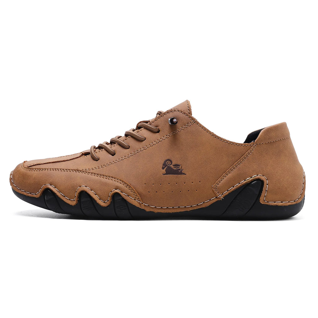 Men Leather Casual Shoes Luxury Low Top Sneakers Comfortable Mens Shoes Big Size Designer Loafers Moccasin Shoe Man 2026 New