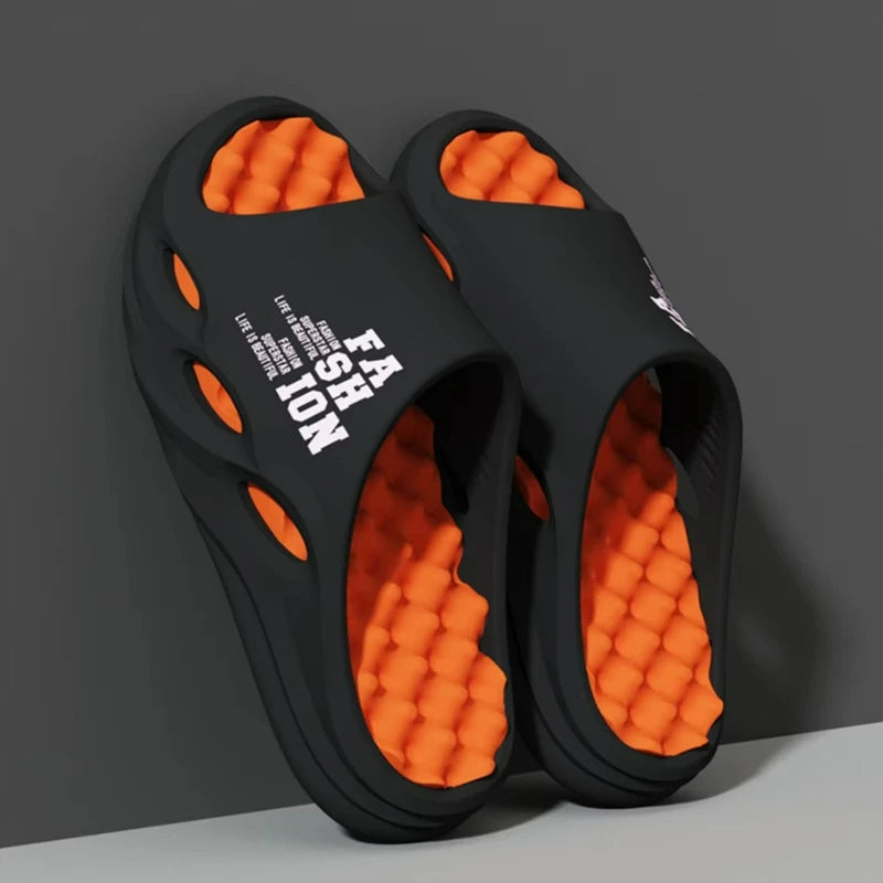 Men's Slippers Fashion Massage Slippers Summer Indoor Platform Slippers Soft Sole Beach Flip Flops Non-Slip Outdoor Men Sandals