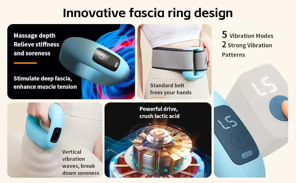 Rechargeable Body Slimming Machine Weight Loss Crazy Fat Burning Massage Fitness Belt Beauty Tool Constipation Fascia Ring