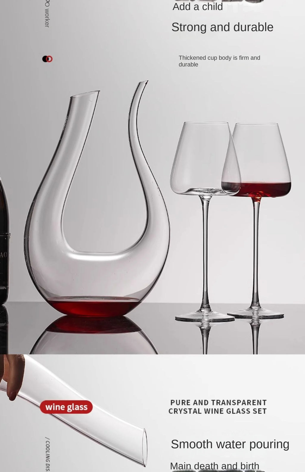 720ml Large European Wine Glasses Burgundy Clear Red Wine Glasses High Value Crystal Glass Grape Champagne Glasses High Capacity