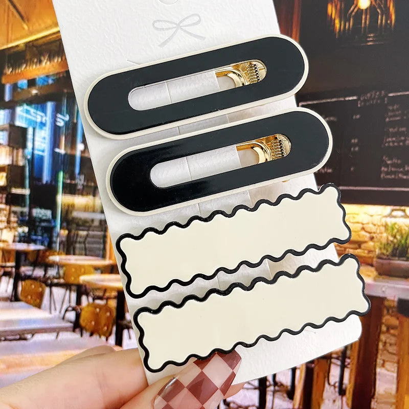 1 Set Fashion Acrylic Hair Clips Set Hairpins For Women Girls Geometric Barrettes Hairgrips Headwear Hair Accessories Jewelry