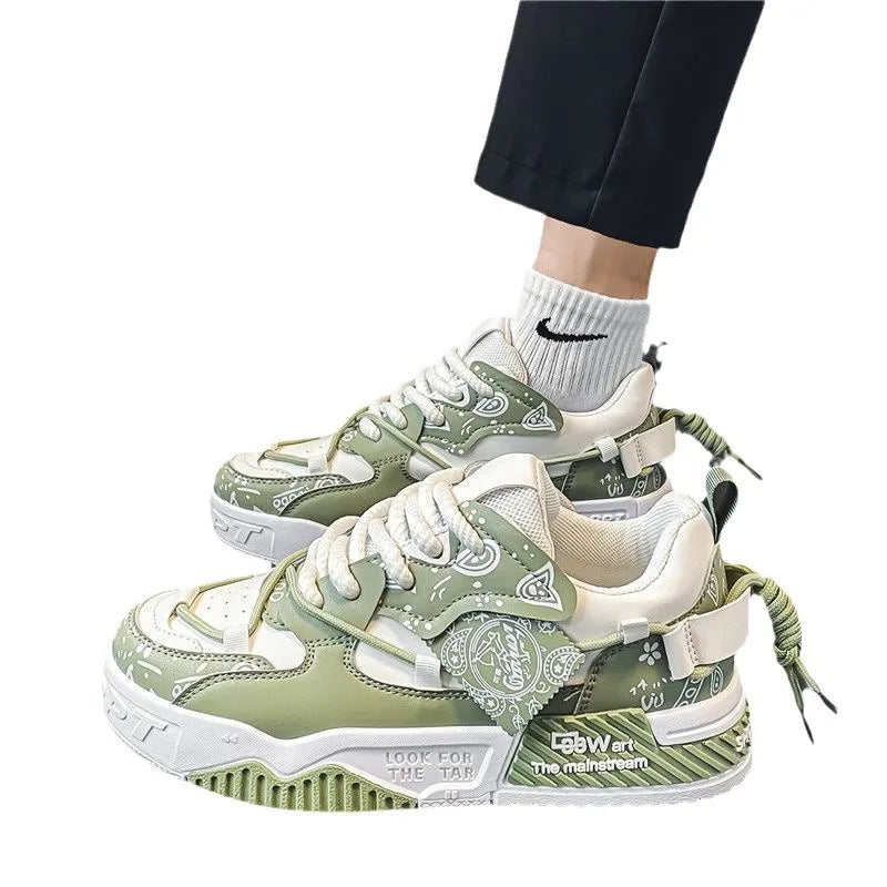 Men's Casual Sneakers Mesh Breathable Fashionable Lace Up Running Shoes 2026 Walking Daily Sneakers Jogging Training Footwear