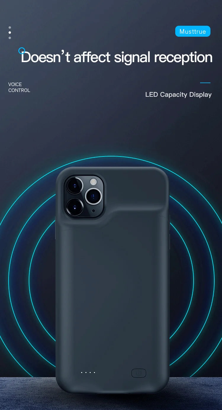 For iphone 14 Pro Max Battery Case For iphone 12 11 Pro Max Smart Power Bank Charger Cover for iPhone XS Max XR 7 8 Plus SE2 SE3