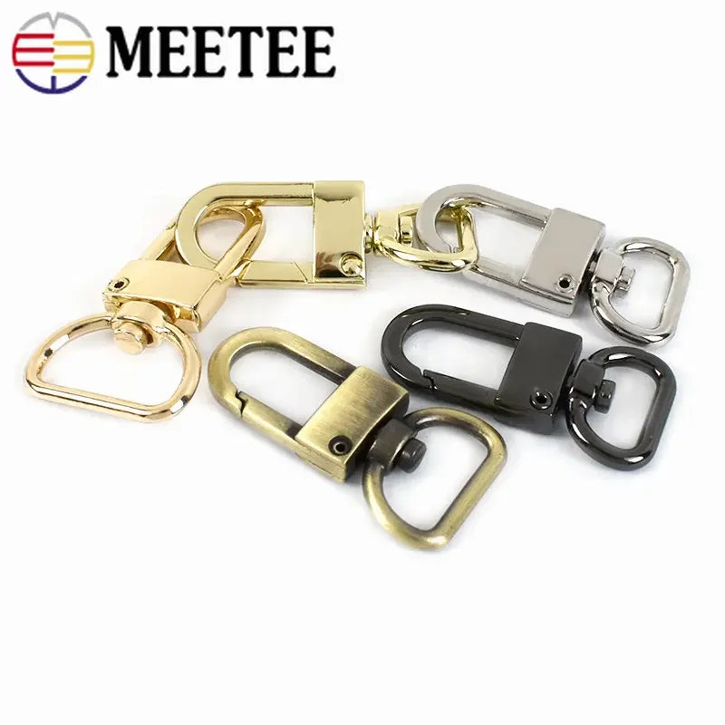 5/10/20pcs Meetee 13-19mm Bag Metal Belt Strap Buckles Carabiner Snap Spring Hook Lobster Clasp Dog for Purse DIY Leather Craft