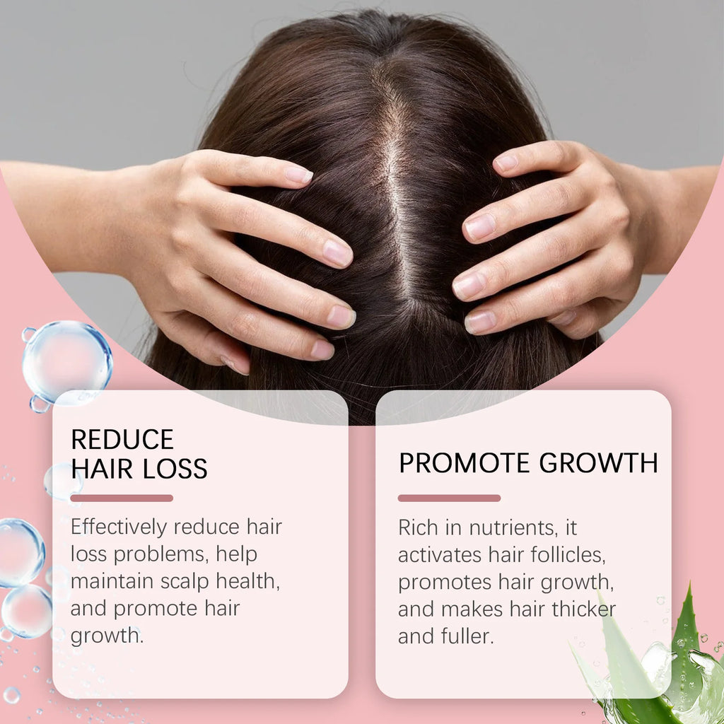 Fermented Rice Water Hair Growth Essential Hair Re-g-rowth Oil Scalp Treatment Hair Fall Control Serum Plant Dense Hair Spray