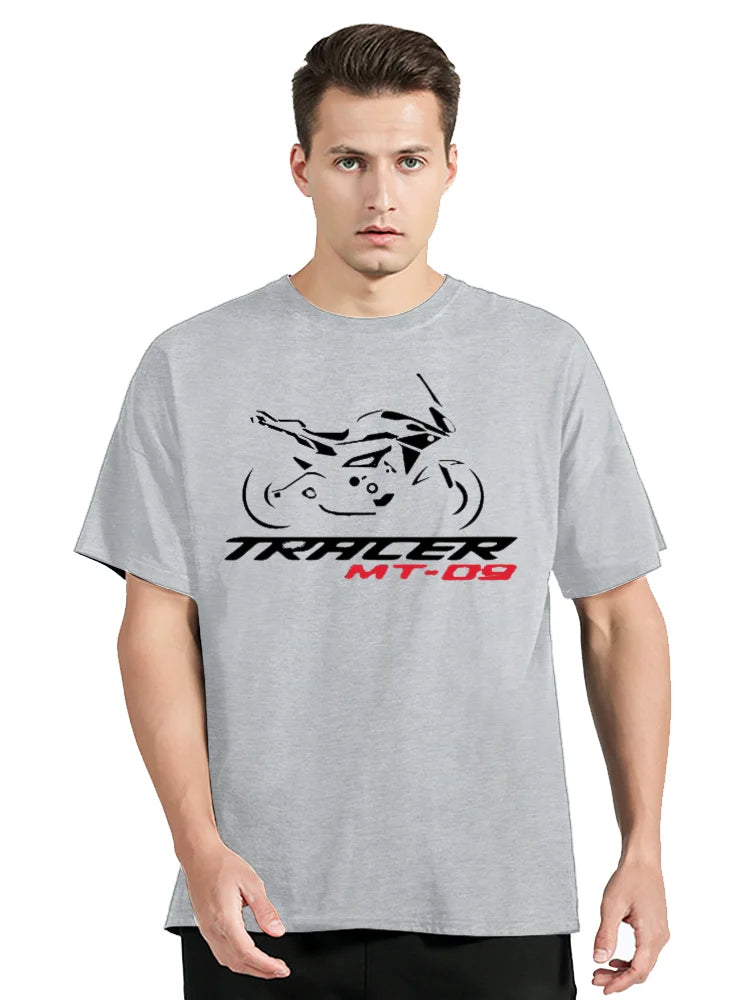For Japan Motorcycle MT 09 Tracer TShirt MT09 T shirt Oversized T-shirt Unisex Tops Cotton Fitness Tees Streetwear Clothing