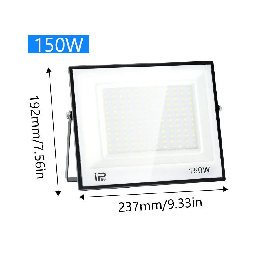 200W LED Flood Light 20W 30W 50W 70W 100W 150W 300WHigh Bright IP66 Waterproof Outdoor Lighting LED Spotlight Garden Floodlights