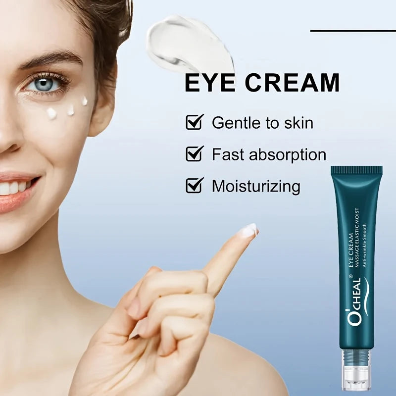 Massage Hydrating Eye Cream, Moisturizing and Firming, Contains Hyaluronic Acid and Glycerin, Suitable for All Skin Types