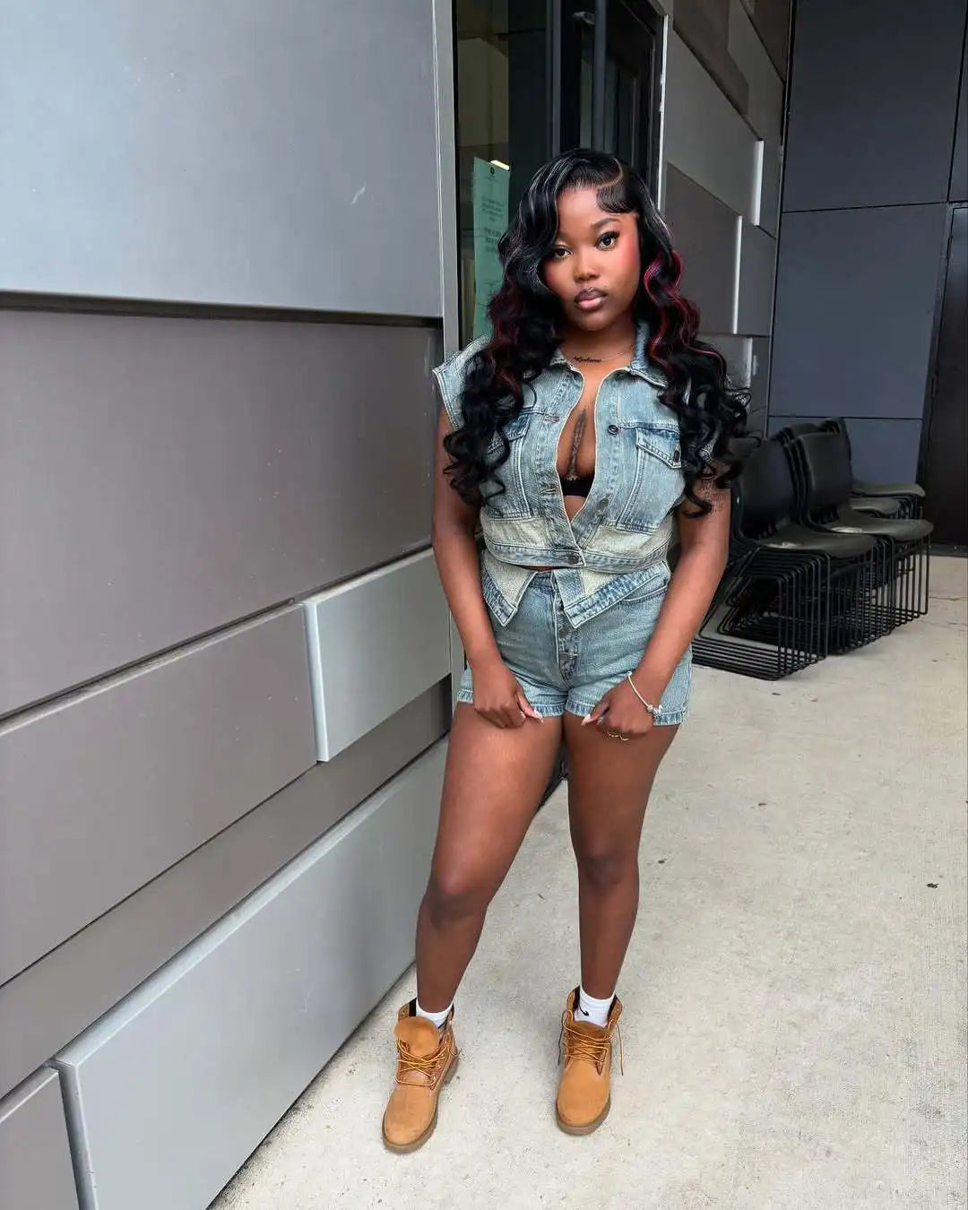 Shorts Sets Women Denim 2 Piece Suit Top Jeans Ensemble Summer 2025 Single Breasted Turn Down Collar Short Pants Vintage Outfits