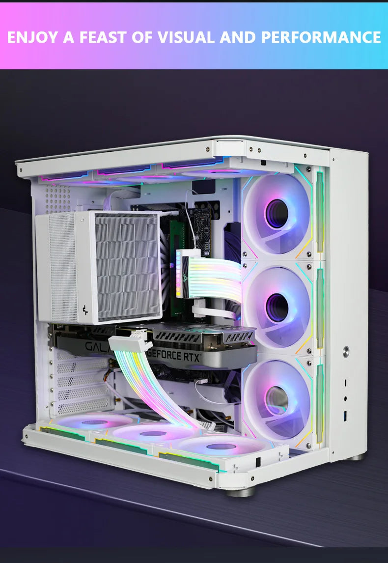 JUMPEAK MX120 240mm 360mm Modular Stackable Splicing PC 120mm Case Cooling Fan ARGB Infinite Mirror For Computer Water Cooler