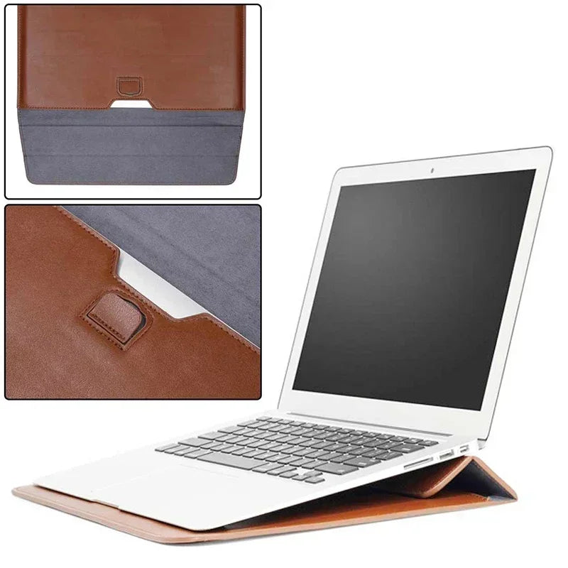 Crocodile Leather Flip Laptop Sleeve For Macbook Neo 13 2026 14 15 16 11 12 Inch HP Lenovo Notebook Pouch Unisex Envelope Sleeve