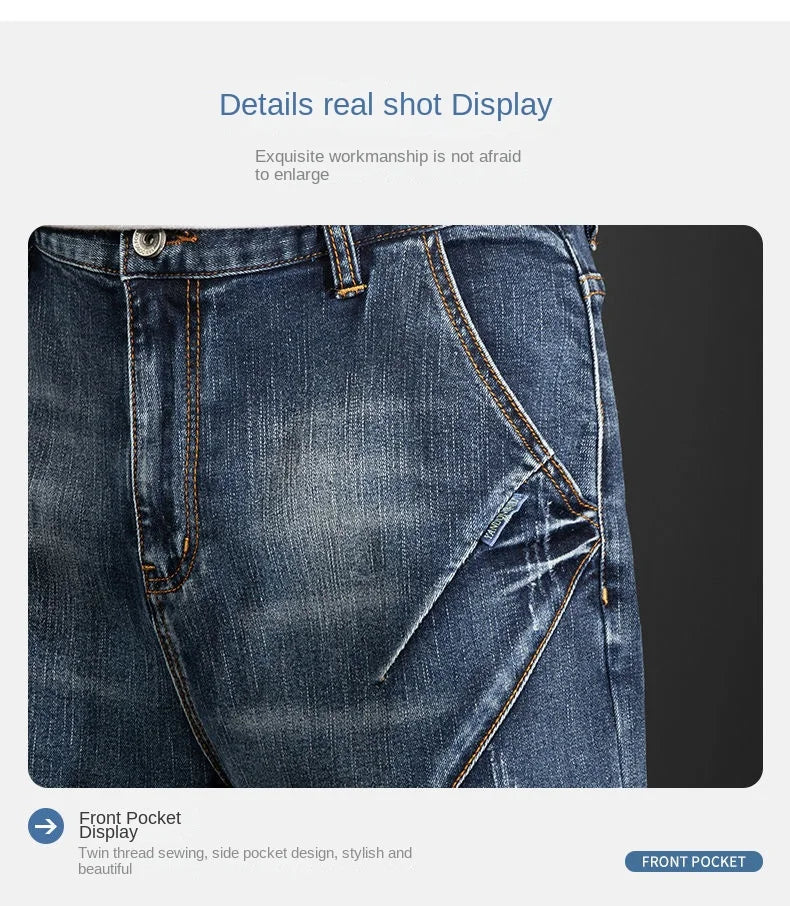 High Quality Summer Thin Denim Jeans Casual Full Length Pants Cargo Men's Clothing Jeans for Men Designer Streetwear Trousers