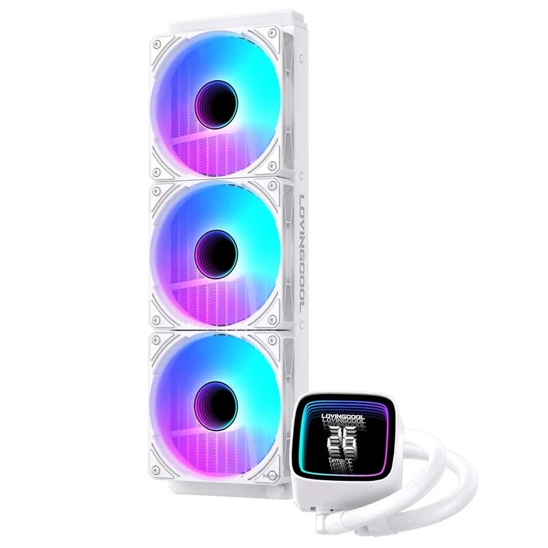 Fmouse Lovingcool Aio Cpu Water Cooler 240mm 360mm Argb Prism Digital Display Temperature Control Aura Sync For Pc Gaming Case