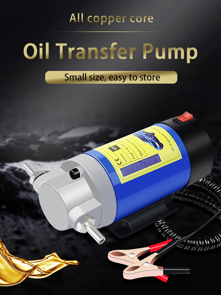 Portable 12V 100W Car Electric Oil Extractor Transfer Pum Oil/Crude Oil Fluid Suction Pump Fuel Engine Oil Extractor Siphon Tool