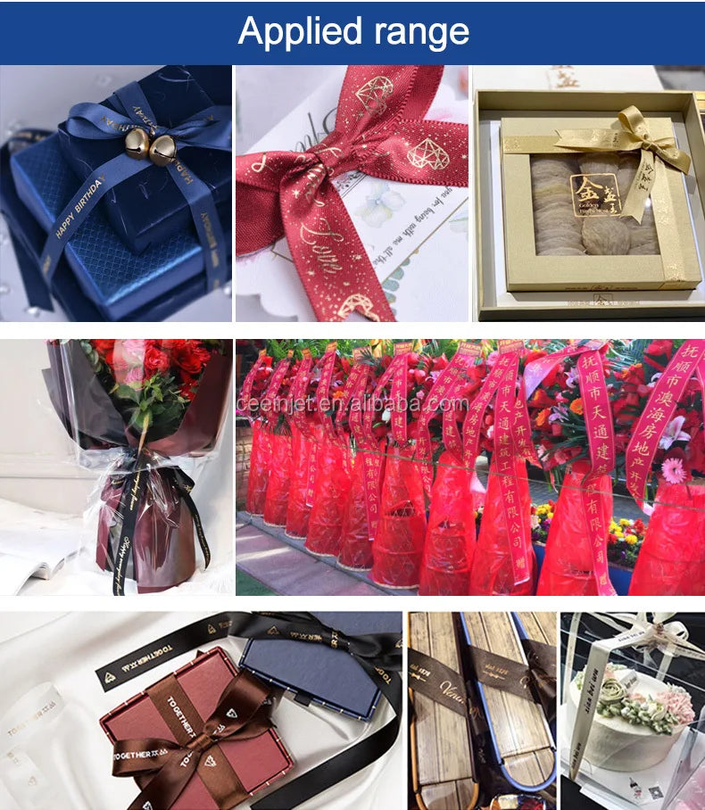 Commercial Automatic Digital Mini Satin Ribbon Printer Machine 203dpi Waterproof Label Home School Cloth Name Tag Gift