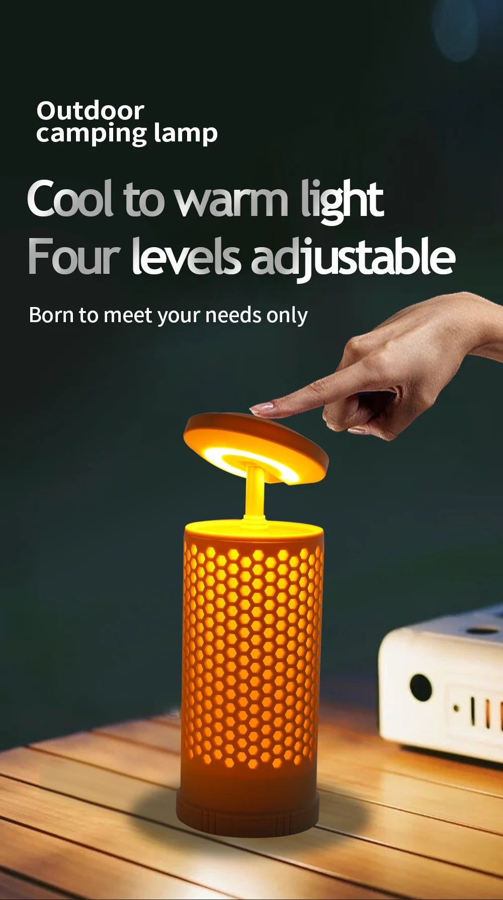 Camping Lights,Rechargeable Telescopic Tent Lights 2000mAh Camping Lanterns,Portable Flashlights For Camping, Hiking, Emergency