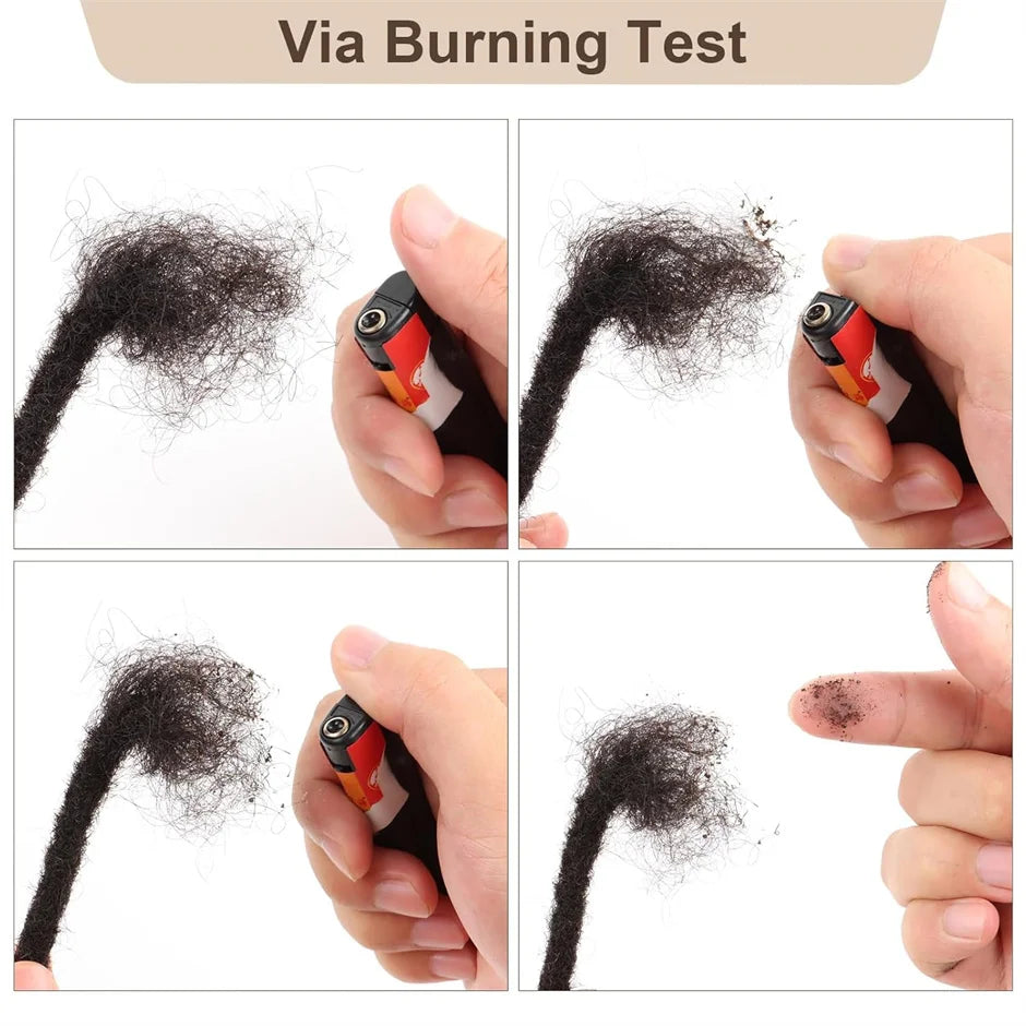 Curly Wave Human Hair Loc Extensions – Handmade Dreadlock Style