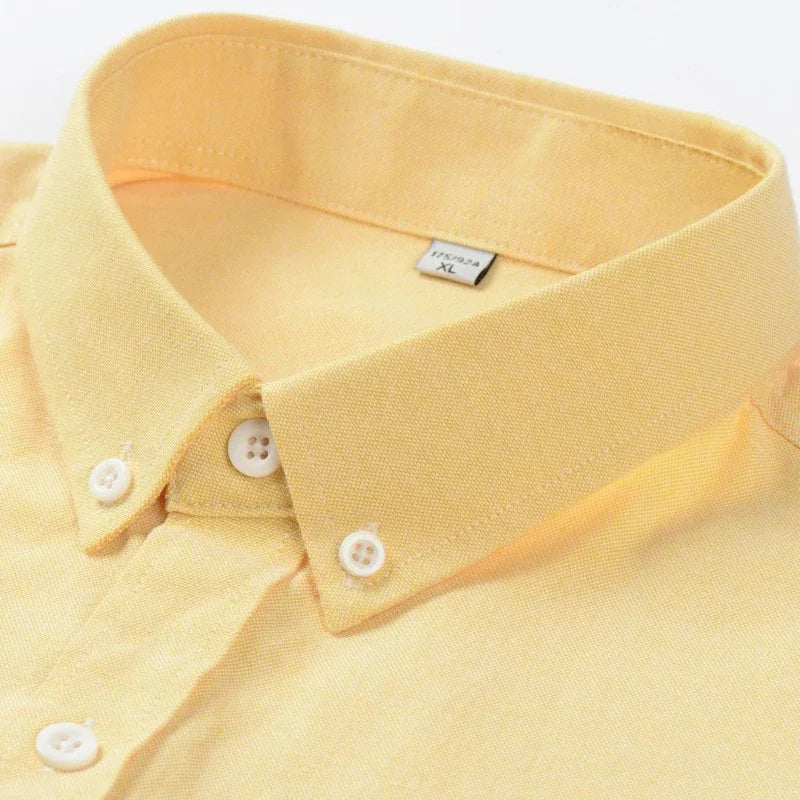 5XL 4XL Men Shirt Short Sleeves with Pockets Summer Business Solid Color Oxford 100% Cotton Men Shirt Short Sleeves White Shirt