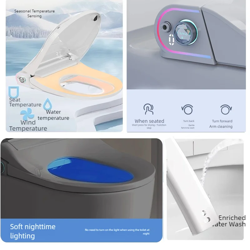 App Inteligente Cleaning Smart Flip Toilet Inodoros Japones WC Bidet Toilet Auto Sensor Toilette Japonaises Electric Toilet Lid