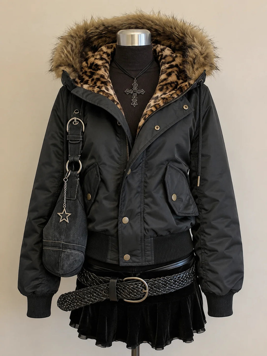 Subculture Harajuku Vintage Safari Coats with Hooded Women Zipper Sweatshirts Casual Streetwear Grunge Jacket Y2k Stand Neck